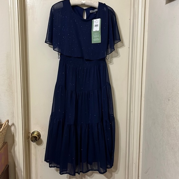 NWT blue sparkly dress  size 6 - Picture 1 of 9